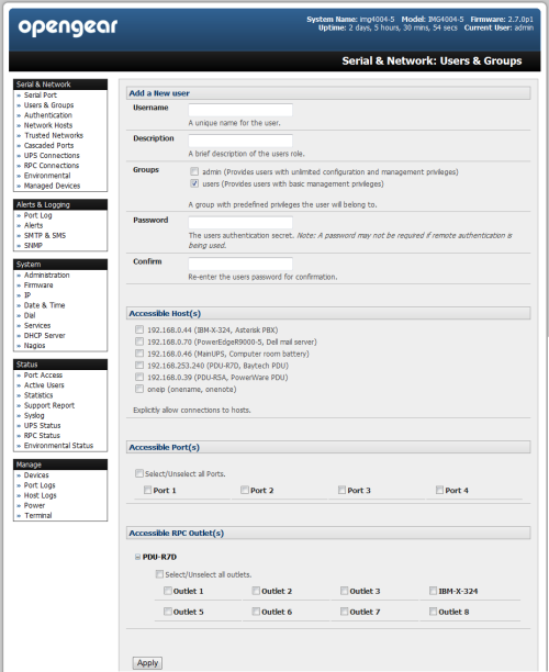 User Privileges to Manage Devices